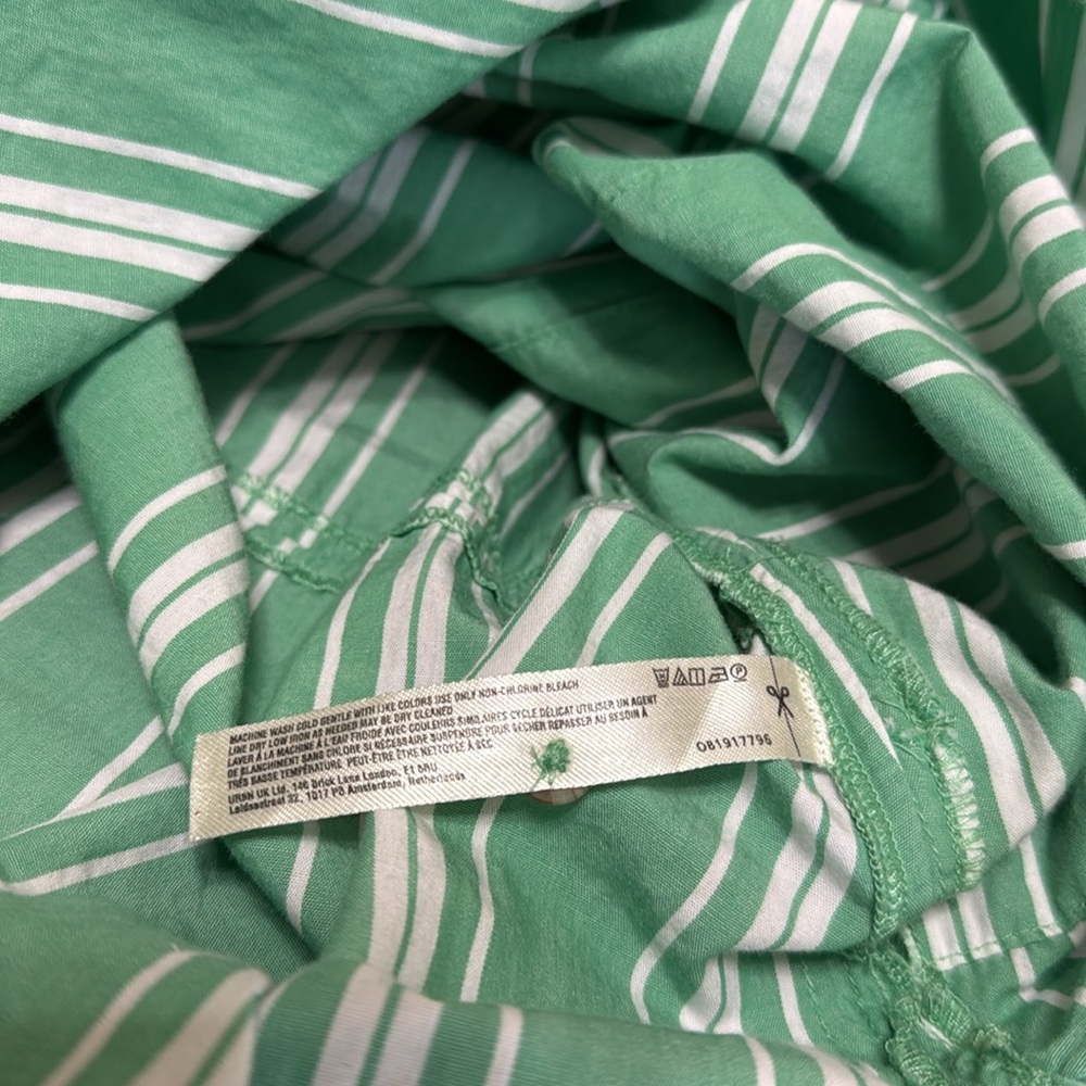 Anthropologie Green Striped Maxi Dress - Picture 7 of 8